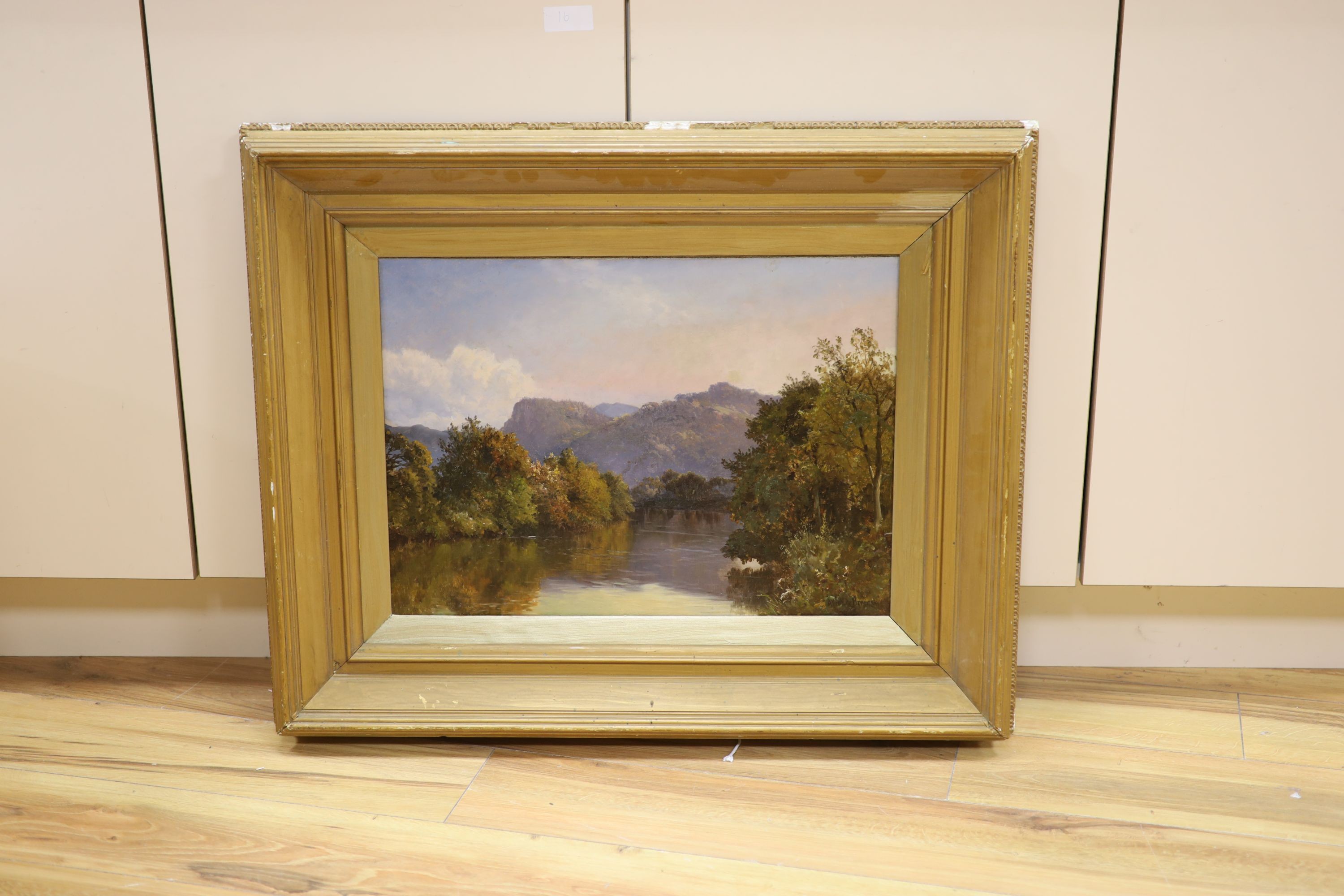 Alfred de Breanski (1877-1957), oil on canvas, River landscape, signed, 40 x 55cm